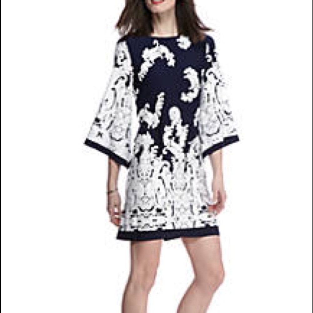 SOLD - Sandra Darren Kimono Sleeve Dress